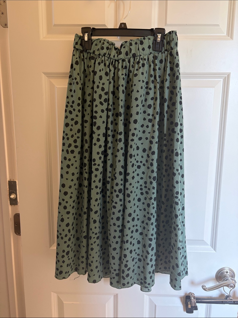 Green Polka Dot Midi Skirt - Unbranded
